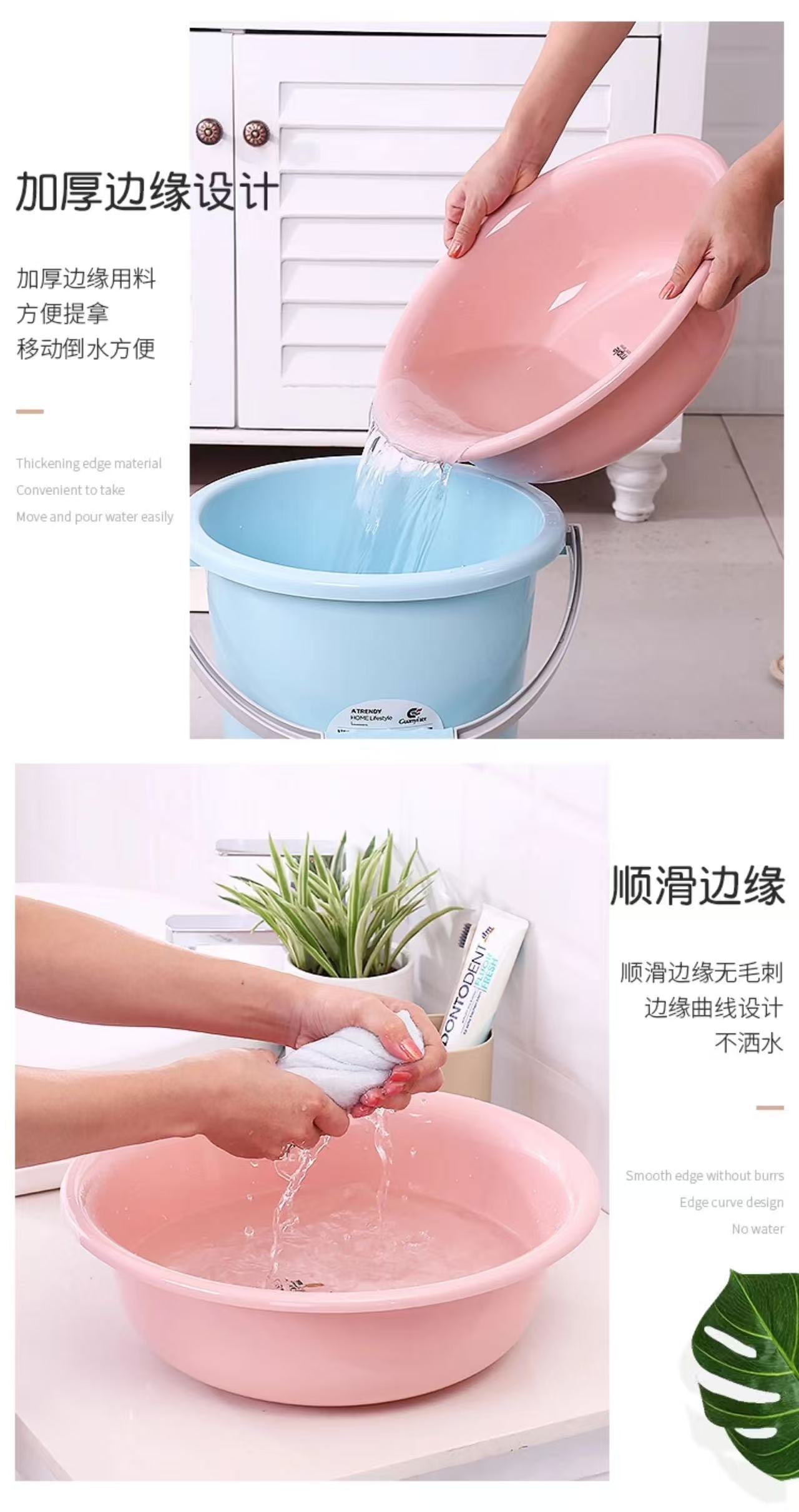 家用加厚储水桶 手提圆桶