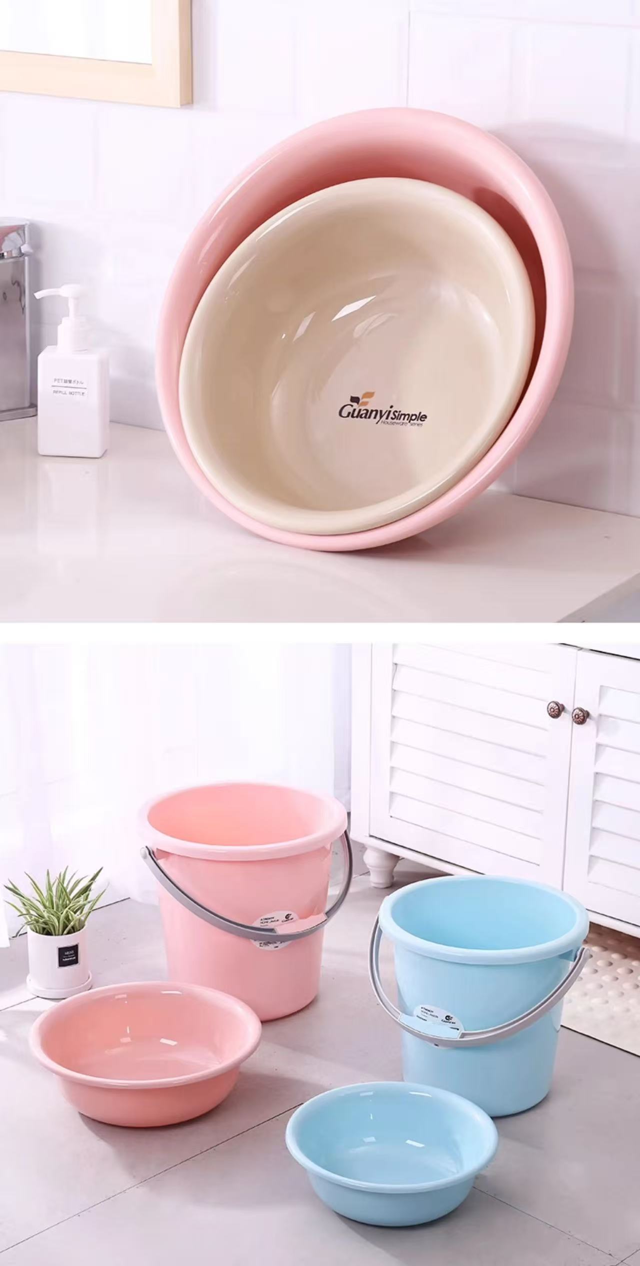 家用加厚储水桶 手提圆桶